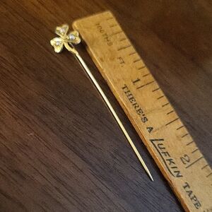 14k Gold Clover Stick Pin